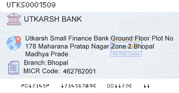Utkarsh Small Finance Bank BhopalBranch 
