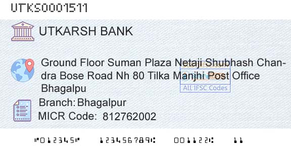 Utkarsh Small Finance Bank BhagalpurBranch 