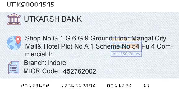 Utkarsh Small Finance Bank IndoreBranch 