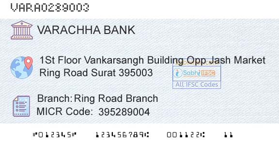 The Varachha Cooperative Bank Limited Ring Road BranchBranch 