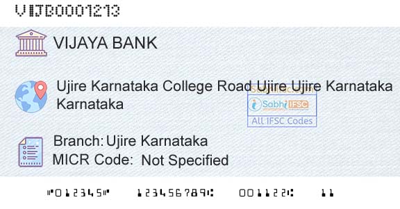 Vijaya Bank Ujire KarnatakaBranch 