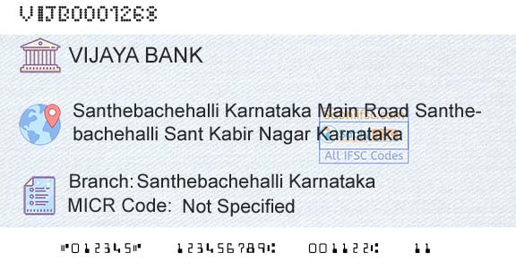 Vijaya Bank Santhebachehalli KarnatakaBranch 