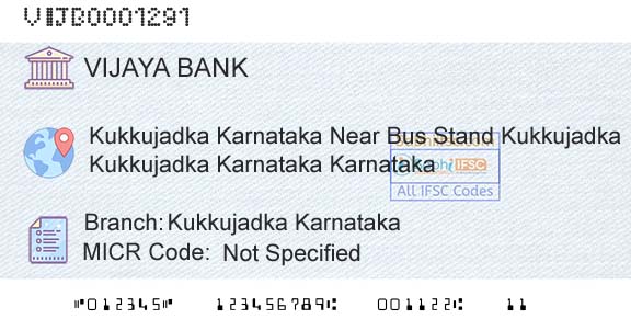 Vijaya Bank Kukkujadka KarnatakaBranch 
