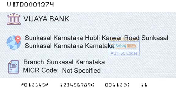 Vijaya Bank Sunkasal KarnatakaBranch 