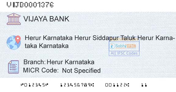 Vijaya Bank Herur KarnatakaBranch 