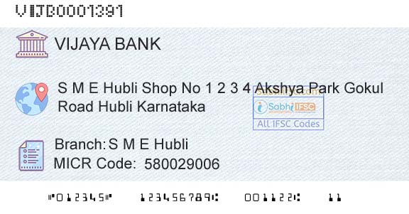 Vijaya Bank S M E HubliBranch 