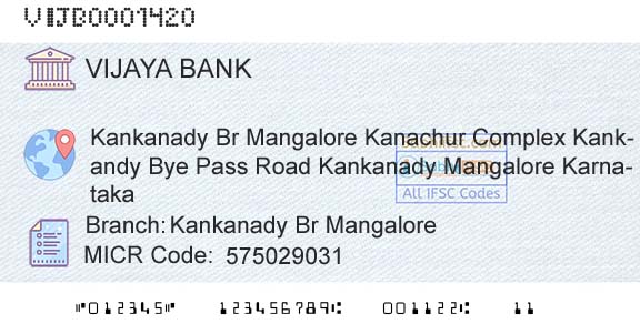 Vijaya Bank Kankanady Br MangaloreBranch 