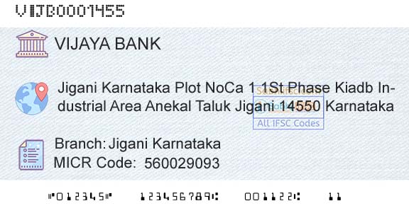 Vijaya Bank Jigani KarnatakaBranch 