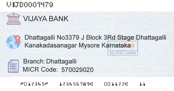 Vijaya Bank DhattagalliBranch 