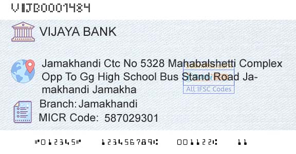 Vijaya Bank JamakhandiBranch 