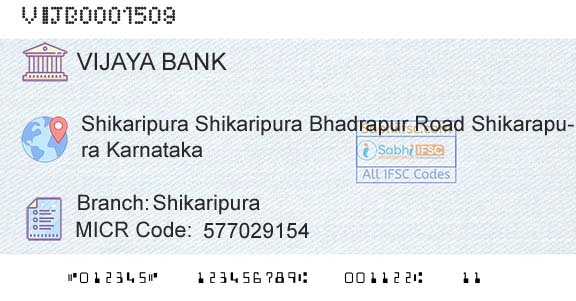 Vijaya Bank ShikaripuraBranch 