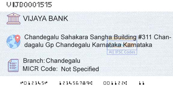 Vijaya Bank ChandegaluBranch 