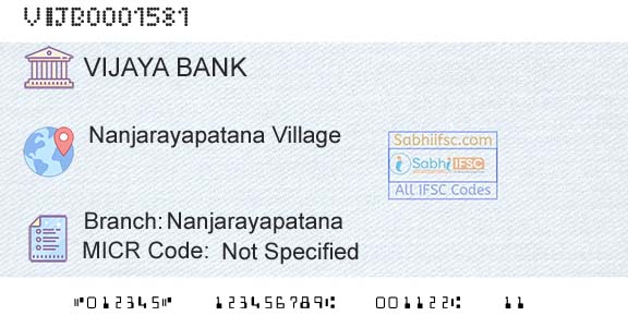 Vijaya Bank NanjarayapatanaBranch 