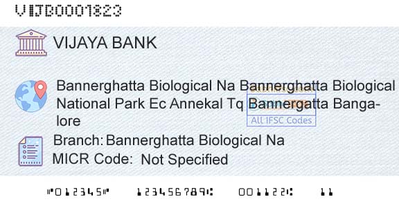 Vijaya Bank Bannerghatta Biological NaBranch 