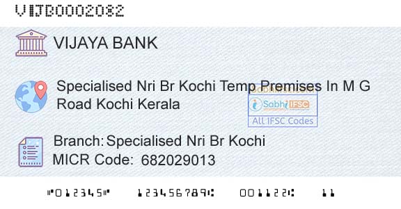 Vijaya Bank Specialised Nri Br KochiBranch 