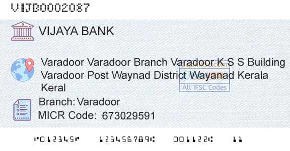 Vijaya Bank VaradoorBranch 