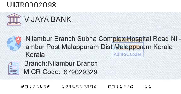 Vijaya Bank Nilambur BranchBranch 