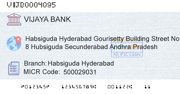 Vijaya Bank Habsiguda HyderabadBranch 