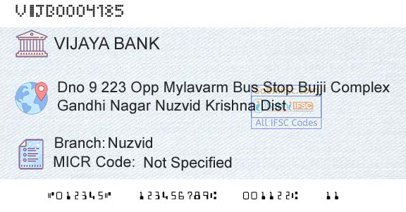 Vijaya Bank NuzvidBranch 