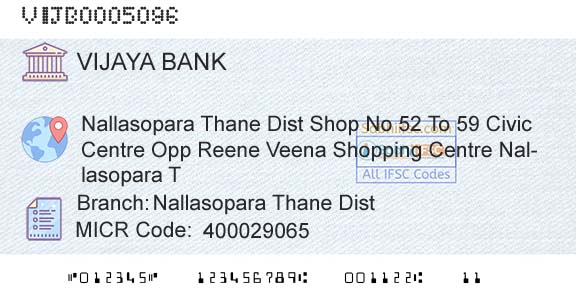 Vijaya Bank Nallasopara Thane DistBranch 