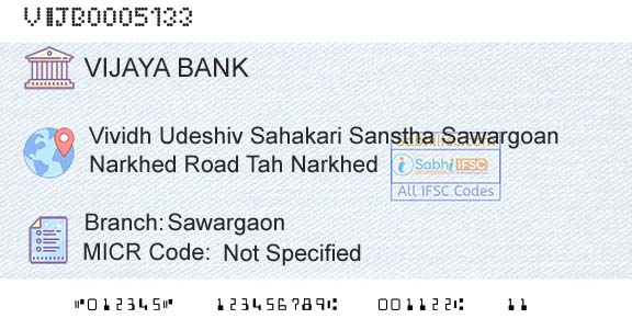 Vijaya Bank SawargaonBranch 