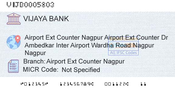Vijaya Bank Airport Ext Counter NagpurBranch 