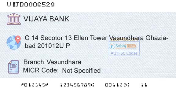 Vijaya Bank VasundharaBranch 
