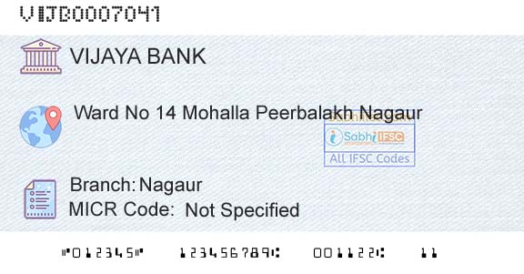 Vijaya Bank NagaurBranch 