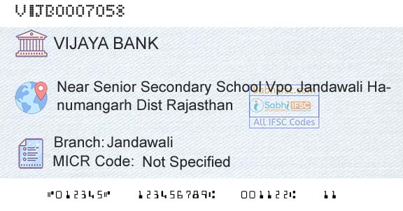 Vijaya Bank JandawaliBranch 