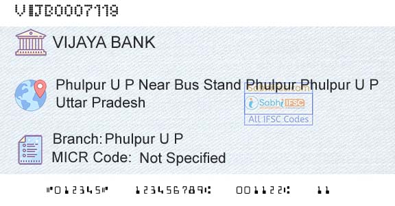 Vijaya Bank Phulpur U PBranch 