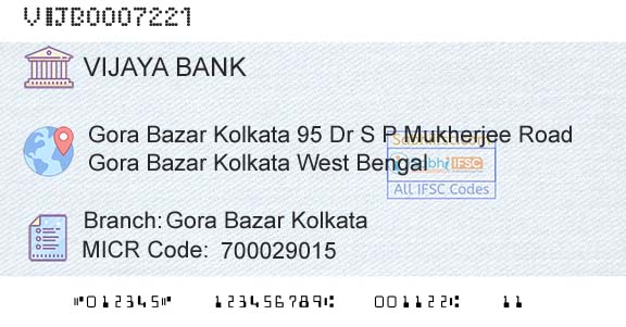 Vijaya Bank Gora Bazar KolkataBranch 