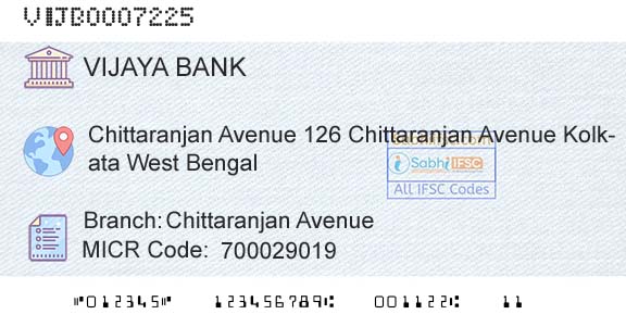 Vijaya Bank Chittaranjan AvenueBranch 