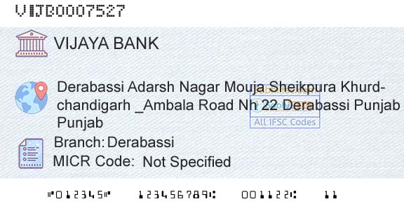 Vijaya Bank DerabassiBranch 