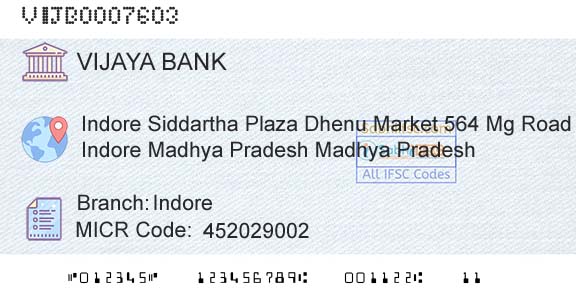 Vijaya Bank IndoreBranch 