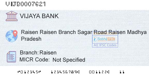 Vijaya Bank RaisenBranch 