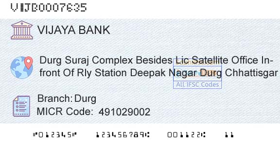 Vijaya Bank DurgBranch 