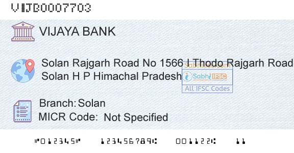 Vijaya Bank SolanBranch 