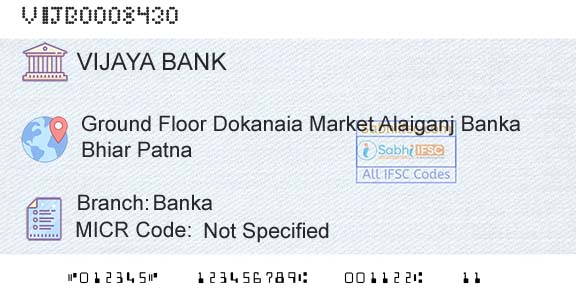 Vijaya Bank BankaBranch 