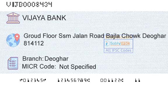 Vijaya Bank DeogharBranch 