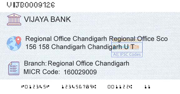 Vijaya Bank Regional Office ChandigarhBranch 