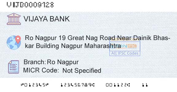 Vijaya Bank Ro NagpurBranch 