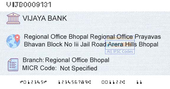 Vijaya Bank Regional Office BhopalBranch 