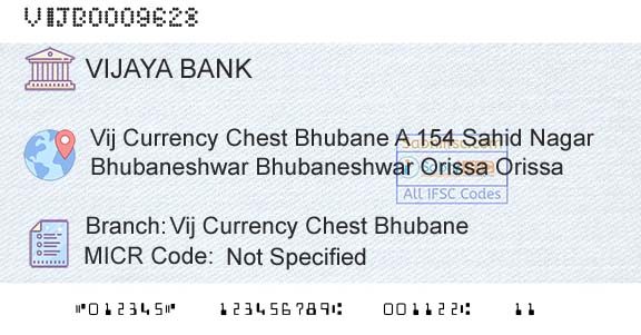 Vijaya Bank Vij Currency Chest BhubaneBranch 