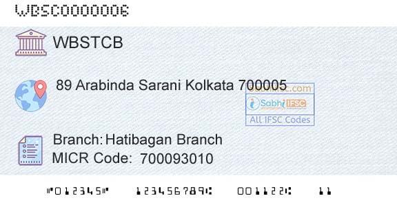 The West Bengal State Cooperative Bank Hatibagan BranchBranch 