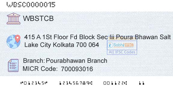 The West Bengal State Cooperative Bank Pourabhawan BranchBranch 