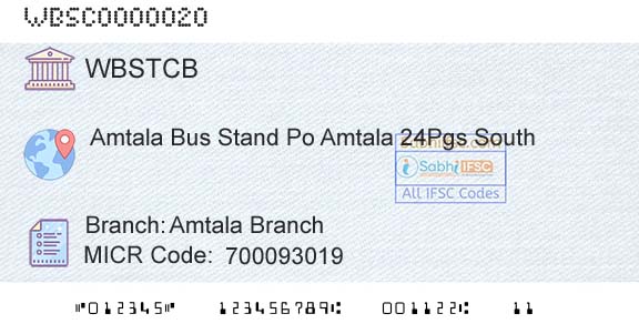 The West Bengal State Cooperative Bank Amtala BranchBranch 