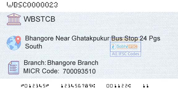The West Bengal State Cooperative Bank Bhangore BranchBranch 