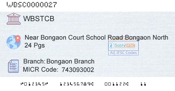 The West Bengal State Cooperative Bank Bongaon BranchBranch 