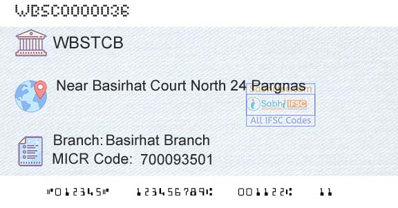 The West Bengal State Cooperative Bank Basirhat BranchBranch 