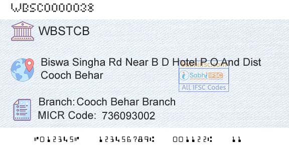 The West Bengal State Cooperative Bank Cooch Behar BranchBranch 